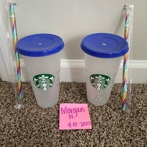 Starbucks confetti cups